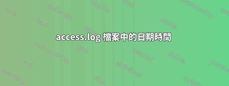 access.log 檔案中的日期時間