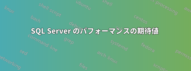 SQL Server のパフォーマンスの期待値