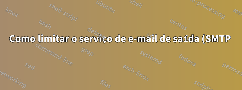 Como limitar o serviço de e-mail de saída (SMTP) com base na conta de usuário SMTP no postfix?
