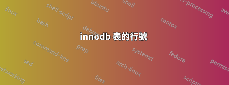 innodb 表的行號