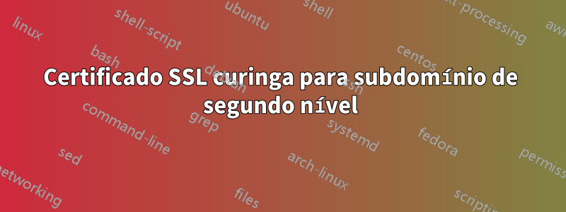 Certificado SSL curinga para subdomínio de segundo nível