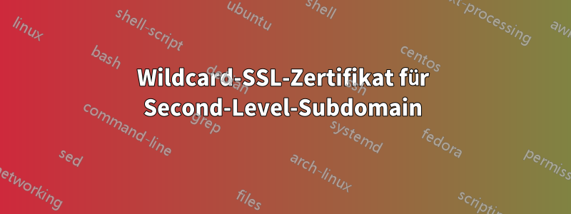 Wildcard-SSL-Zertifikat für Second-Level-Subdomain