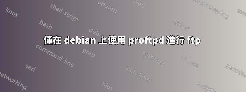 僅在 debian 上使用 proftpd 進行 ftp