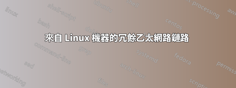 來自 Linux 機器的冗餘乙太網路鏈路