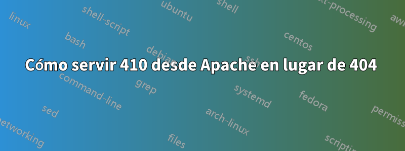 Cómo servir 410 desde Apache en lugar de 404