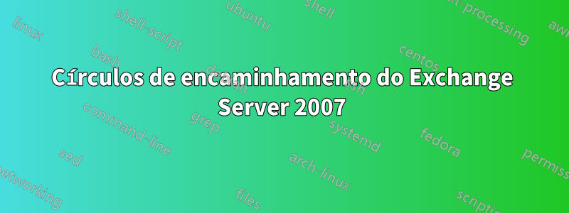 Círculos de encaminhamento do Exchange Server 2007