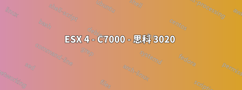 ESX 4 - C7000 - 思科 3020