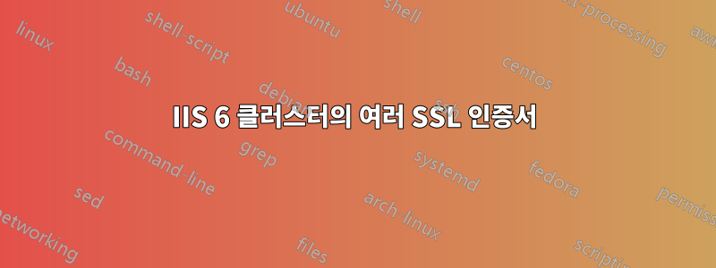 IIS 6 클러스터의 여러 SSL 인증서
