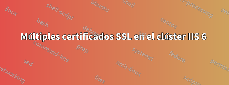 Múltiples certificados SSL en el clúster IIS 6