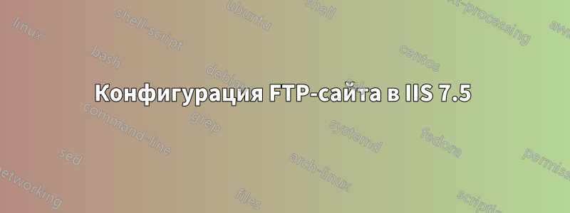 Конфигурация FTP-сайта в IIS 7.5