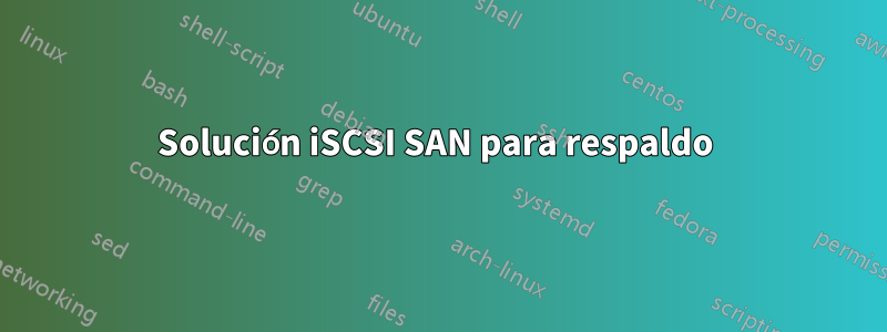 Solución iSCSI SAN para respaldo 