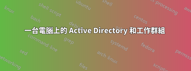 一台電腦上的 Active Directory 和工作群組