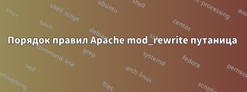 Порядок правил Apache mod_rewrite путаница