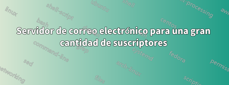 Servidor de correo electrónico para una gran cantidad de suscriptores