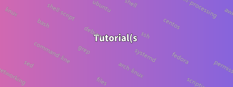 Tutorial(s) zur Linux-Serververwaltung für Anfänger?