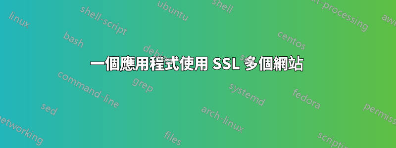 一個應用程式使用 SSL 多個網站