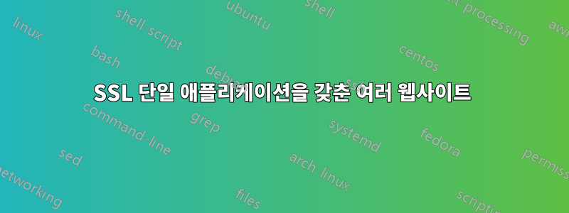 SSL 단일 애플리케이션을 갖춘 여러 웹사이트