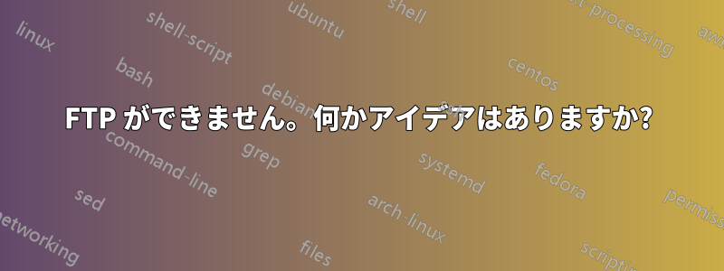 FTP ができません。何かアイデアはありますか?