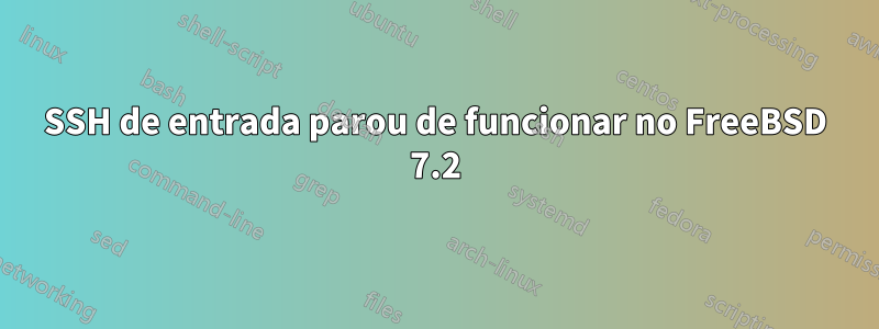 SSH de entrada parou de funcionar no FreeBSD 7.2