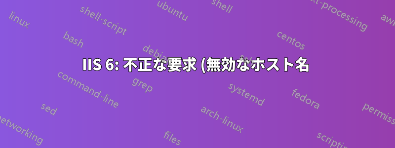 IIS 6: 不正な要求 (無効なホスト名)