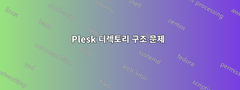 Plesk 디렉토리 구조 문제 