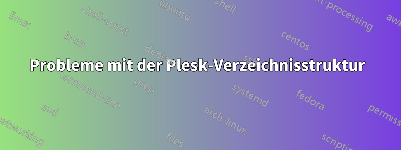 Probleme mit der Plesk-Verzeichnisstruktur 