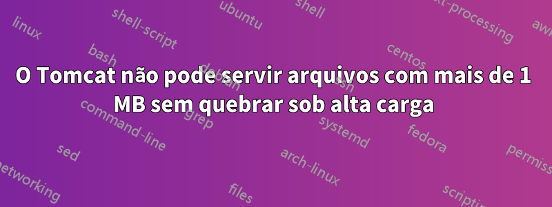 O Tomcat não pode servir arquivos com mais de 1 MB sem quebrar sob alta carga