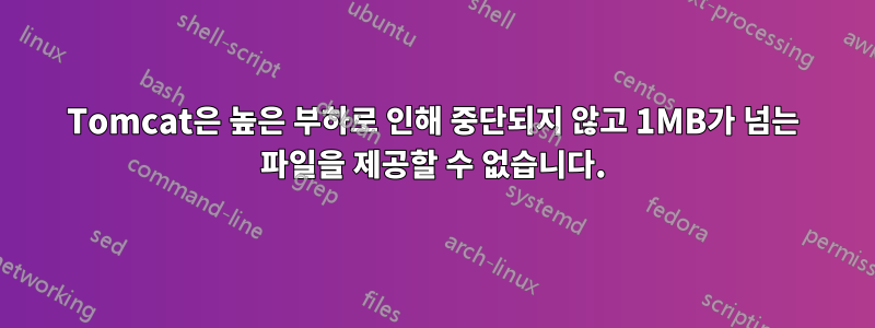 Tomcat은 높은 부하로 인해 중단되지 않고 1MB가 넘는 파일을 제공할 수 없습니다.