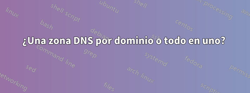 ¿Una zona DNS por dominio o todo en uno?