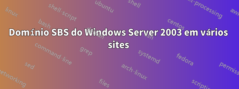 Domínio SBS do Windows Server 2003 em vários sites