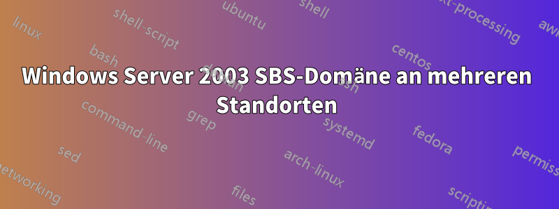 Windows Server 2003 SBS-Domäne an mehreren Standorten