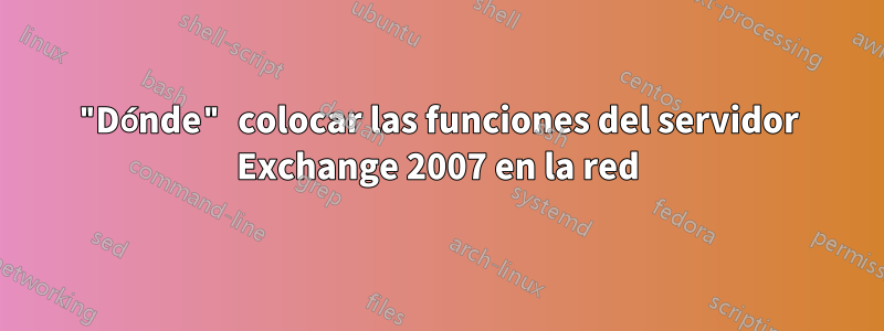 "Dónde" colocar las funciones del servidor Exchange 2007 en la red