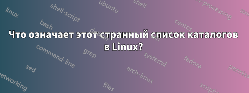 Что означает этот странный список каталогов в Linux?