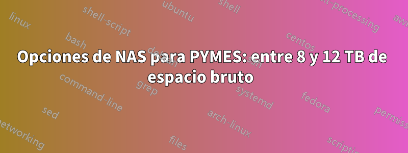 Opciones de NAS para PYMES: entre 8 y 12 TB de espacio bruto 