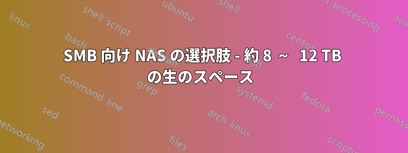 SMB 向け NAS の選択肢 - 約 8 ～ 12 TB の生のスペース 