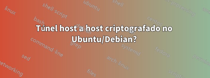 Túnel host a host criptografado no Ubuntu/Debian?