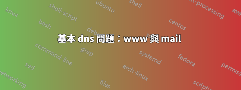 基本 dns 問題：www 與 mail