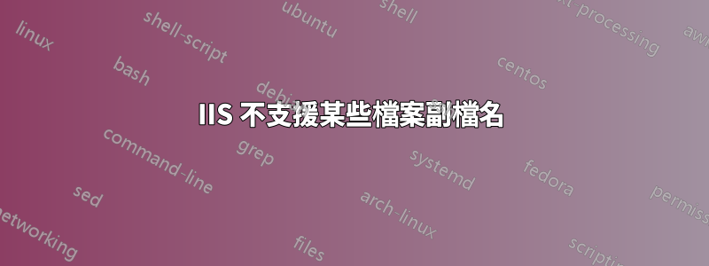 IIS 不支援某些檔案副檔名