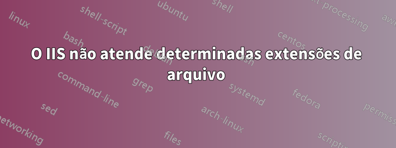 O IIS não atende determinadas extensões de arquivo