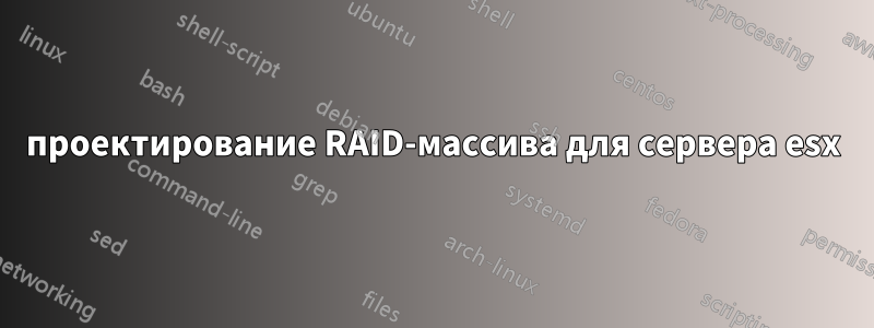 проектирование RAID-массива для сервера esx