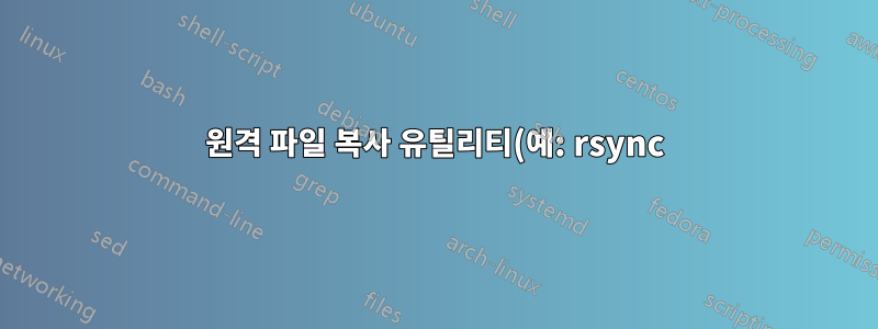 원격 파일 복사 유틸리티(예: rsync)는 이미 복사된 데이터(이 세션에서)를 고려합니까?