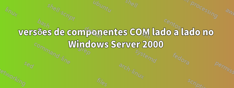 versões de componentes COM lado a lado no Windows Server 2000