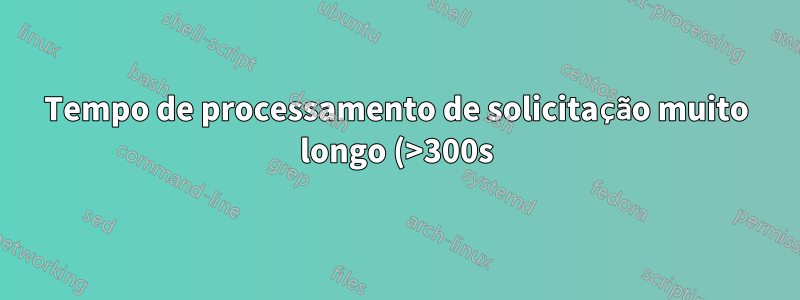 Tempo de processamento de solicitação muito longo (>300s) no servidor Apache servindo conteúdo estático de IPs específicos