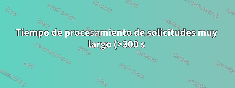 Tiempo de procesamiento de solicitudes muy largo (>300 s) en el servidor Apache que ofrece contenido estático de IP particulares