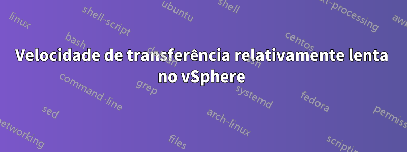 Velocidade de transferência relativamente lenta no vSphere