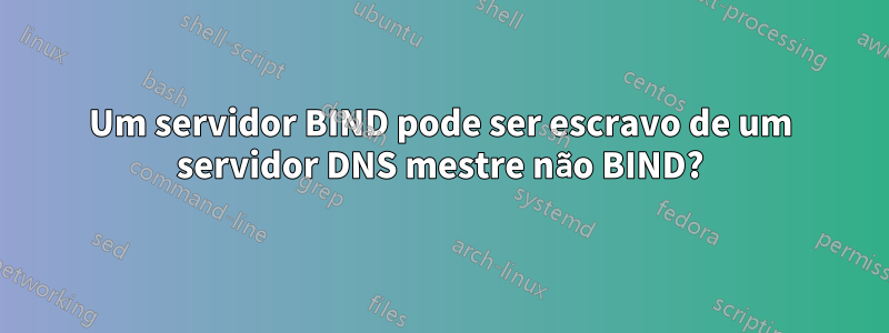 Um servidor BIND pode ser escravo de um servidor DNS mestre não BIND?