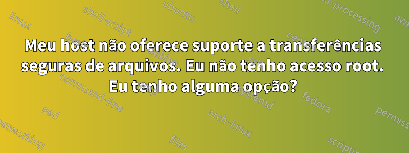 Meu host não oferece suporte a transferências seguras de arquivos. Eu não tenho acesso root. Eu tenho alguma opção?