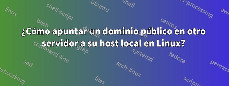 ¿Cómo apuntar un dominio público en otro servidor a su host local en Linux?