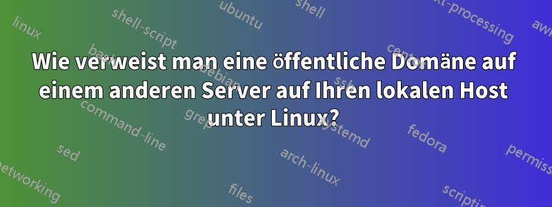 Wie verweist man eine öffentliche Domäne auf einem anderen Server auf Ihren lokalen Host unter Linux?