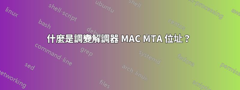 什麼是調變解調器 MAC MTA 位址？